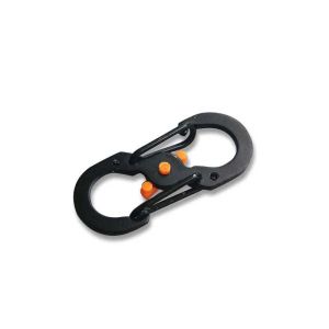 Mini Locking S-Type Zip Buckle for Backpacks Aluminum Alloy 8-Letter Security Fastener Key Holder