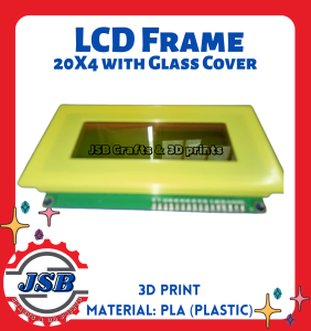 20x4 LCD frame with glass protection cover