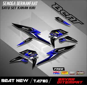 Striping stiker Beat New 2020 (TA780) stiker Motor sticker Variasi Racing Semi Full Keren 2022