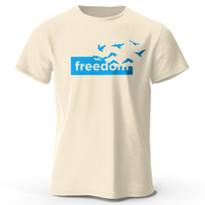Mens The Freedom Letter Printed T-Shirt 100% Cotton Oversized Funny Graphic Tees for Men Women Summer Tops