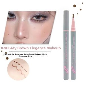 C52344 Lifelike Fake Freckle Pen Waterproof Round Head Liquid Tear Mole Stamp Cheek Spots Tint Face Dot Mole Pen For Face Makeup