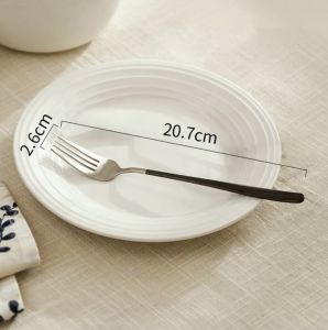 Home Signature 304 Stainless Steel Korean Spoon Fork Tableware Fine Dining Cutlery Spoon Fork New Design Elegant Spoon Fork Household