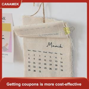 【CANAMEK 】 2026 Canvas Hook-Style Fabric Calendar Wall Calendar High-Value Retro Style Instagram-Worthy Wall Calendar Decoration