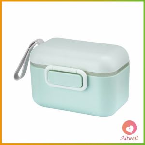 AW กล่องเก็บนมผงสำหรับเด็กทารก กระปุกใส่นมผงมีที่เก็บช้อน Milk powder bucket