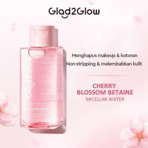 Glad2glow Cherry Blossom Betaine Micellar Water Make UP REMOVER - 130ml & 300ml