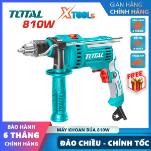 Máy khoan búa Total TG1081316E 810W kèm 1 bộ than có tính năng tốc độ thay đổi-đảo chiều có chức năng búa