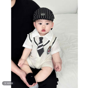 [Vải CAO CẤP] Body Công Tử Cộc Tay chất Cotton Mềm Mịn mẫu Body cho Bé Trai Bé Gái Dễ Thương từ 0 đến 12 tháng