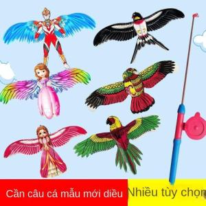 Diều cần câu 50cm cho bé kèm cần câu + diều 50cm + dây các nhận vật hoạt hình