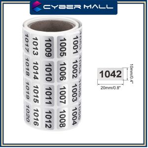 Rectangular Roll With Number Stickers Digital Label Size Number Self-Adhesive Label