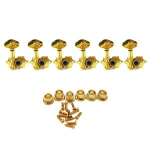 Set of 6 Guitar String Knobs Suitable for Acoustic and Electric Guitars Featuring Metal Designd and Easy Installation