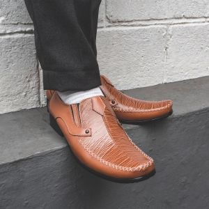 Sepatu Kulit Pantofel Pria Premium Formal Type 209 Tan Spatoo / Sepatu Kerja / Sepatu Kantor / Sepatu Fantofel / Sepatu Formal Pria / Sepatu Kulit / Pantofel Premium