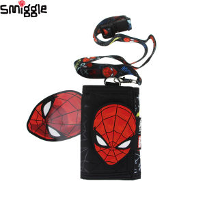 Australia smiggle original childrens wallet messenger bag boy spider cool kids coin purse 5 inches