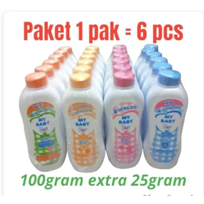 Paket Hemat 6 pcs Bedak My Baby 100 extra 25gr