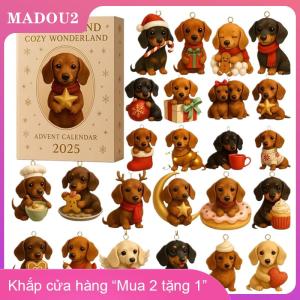 [COD] MADOU2 Dachshund ấm cúng Wonderland phiêu lưu lịch 2025 24 ngày của đồ trang trí lễ hội với các phụ kiện theo chủ đề ấm cúng
