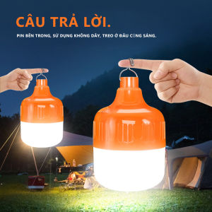 BẢO HÀNH 6 THÁNG- bóng đèn tích điện 80w và 150w siêu sáng - sạc có móc treo rất tiện lợi  thể pin chất liệu nhựa độ bền cao tuổi thọ sử dụng lâu Bóng Đèn Tích Điện LED CỰC SÁNG Có Sạc Ngoài 3 Chế Độ Sáng Thông Minh kèm cấp