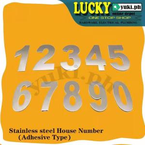 STAINLESS STEEL 3D HOUSE NUMBER PLATE WALL STICKER SIGN  0-9  SOLD PER PIECE