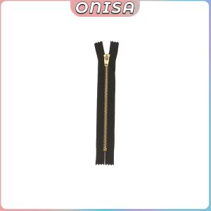 Rugged Metal Zipper Teeth Length 4" 5" 6" 7" Invisible Zipper for Jeans/Skirts Black