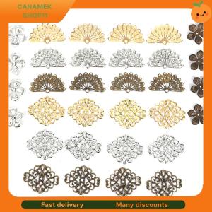 ❣️❣️❣️ 100Pcs Flower Filigree DIY Accessories Metal Crafts Connector For Jewelry Making