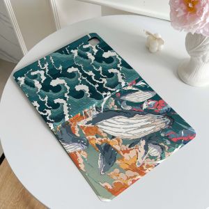 ศิลปะ เคสไอแพด Pro11 2024 Air6 Air4 Air5 10.9 Pro12.9 22/21/20 เคสipad gen10 Waves and Whales case iPad Gen11 Air7 11 gen9 gen8 gen7 10.2 air3 pro 10.5 gen6 9.7 pro11 mini7