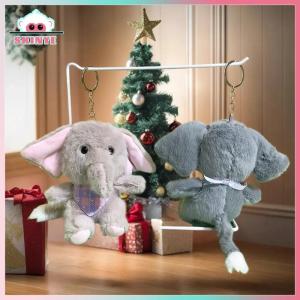 Skinye ✨Ready Stock✨ Kawayi Cute พวงกุญแจตุ๊กตายัดไส้รูปช้างการ์ตูน1ชิ้นพวงกุญแจตุ๊กตานุ่มนิ่มนิ่มสำหรับใส่พวงกุญแจรูปช้างน่ารักกระเป๋าเป้สะพายหลังของตกแต่งแบบแขวน