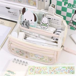 FVWF489263 Kuromi Pen Bag Pochacco Cinnamoroll Pencil Case Cute Large Capacity Stationery Bag