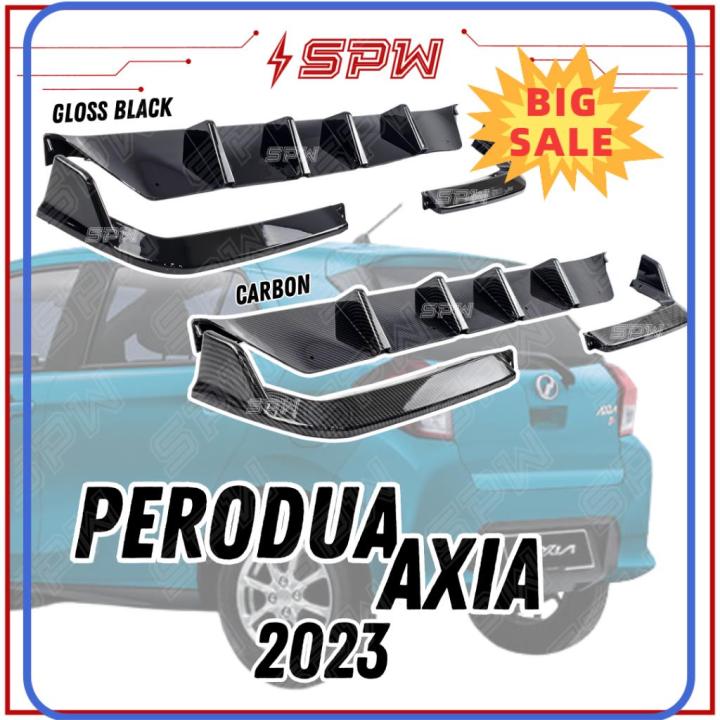 ⭐ [100% ORIGINAL] ⭐ Perodua Axia 2023 Rear Bumper Diffuser Lip (V2) PU ...
