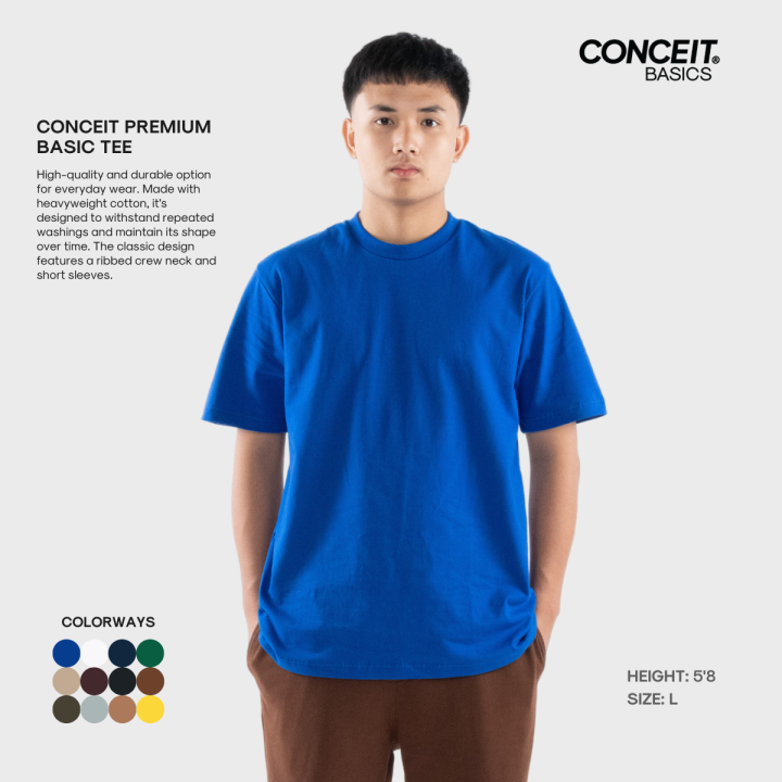 CONCEIT Premium Plain Shirt Pro Club Inspired Tees | Lazada PH