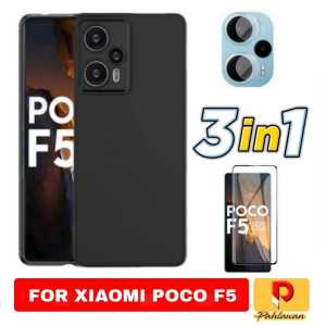 [PAKET 3 IN 1] CASE XIAOMI POCO F5 / POCO C40 2022 CASE PRO CAMERA SOFTCASE MACARON 3D CAMERA