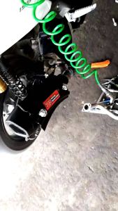 Knalpot R9 Misano Black Dop untuk NMX AEROX PCX Vario Beat Vixion Cb XRIBE GSX R15 Verza MX