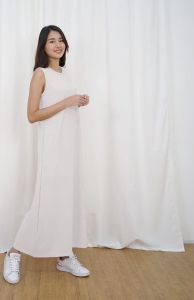 Inner Dress Tanpa Lengan Bahan Knit dan Scuba Premium Import Long Span Wanita Kualitas viral