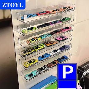 [COD] ZTOYL กล่องโชว์รถอะคริลิคใสสำหรับเด็กโมเดลรถของเล่นชั้นเก็บของติดผนังกันฝุ่น