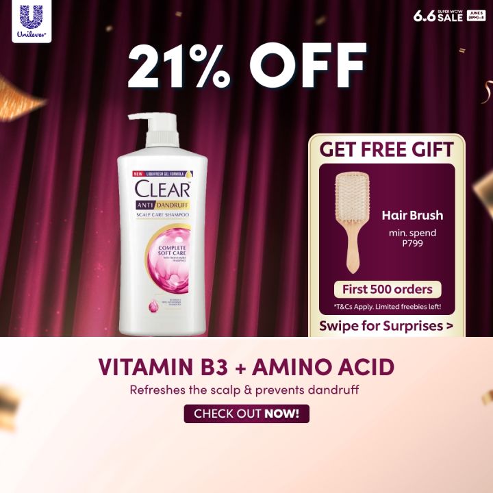 Clear Women Anti Dandruff Shampoo Complete Soft Care 880ml