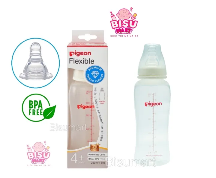 Bình Sữa cổ hẹp cho bé Pi.geon Streamline 250ml