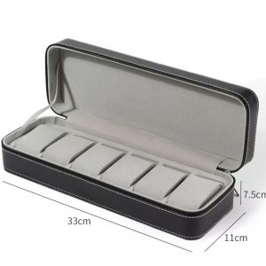 BECORATE 6/10/12 Slots Watch Box Pu Leather Storage Jewelry and Watch Storage Organizer Case