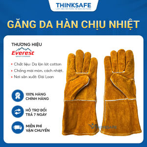 Găng tay chịu nhiệt Everest EW14 dùng cho thợ hàn chống cháy tia lửa dùng hàn que cơ khí đa năng Bao tay - Thinksafe