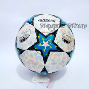 Bola Futsal Original Quikers Size 4 Jahit Gratis Adaptor Jarum Pompa