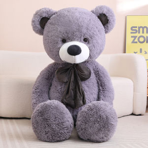 JOJO CASTLE 2024 New Giant SizeTeddy Bear With Bowknot Stuffed Animals  5 Colors Bear Plush Toys 80/100/120/140/160/180cm Human Size  Bear  Doll Pillow Kids Lovers Birthday Valentines Day Gift
