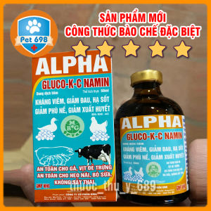 ALPHA GLUCO-K-C NAMIN nâng cao sức đề kháng thú bệnh vật nuôi gia súc gia cầm Hộp 50ml