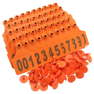 10/20/50Pcs Cow Ear Tag TPU Big Cattle Ear Tags Livestock ID Ear Tagger for Cow Pigs Hog Goats with Number 001-100
