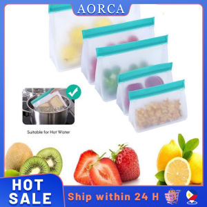 Food Storage Bag Upgrade Leakproof Top Stand Up Reusable Food Storage Bags Waterproof Anti-cross Smell Storage Pouch