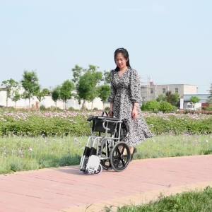 Jiyou Hand-Plough Wheel Chair Portable Foldable Ultra-Light Elderly Wheelchair Portable Solid Tire Manual Wheelchair Wheelchair Price - Lazada