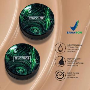 Paket Bundle 2 Pcs [BPOM] ZENCOLOR Original BB Air Cushion Cream Foundation Waterproof