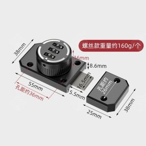 90 and 180 Degree Door Handle Free Punch Door Latch Push-pull Sliding Door Lock Bolt Door Latch Bathroom Lock Cabinet