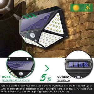 100 Solar LED Light Interaction Wall Lamp Auto Identify Day or Night Bright LED Intelligent Sensor
