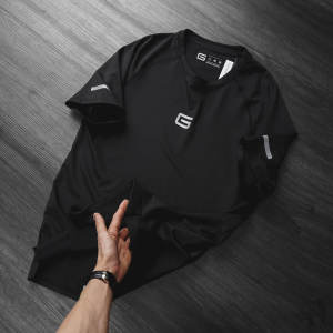 (ĐENTRẮNG) Áo thun thể thao nam basic thấm hút mồ hôi nhanh khô chuẩn phom mặc chạy bộ tập gym chơi thể thao - GCT1