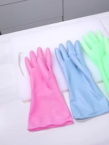 Sarung Tangan Pencuci Pinggan Rumah Tangga Latex Dobi Rumah Tangga Baju Getah Getah Dapur Kalis Air Pembersih Sarung Tangan Plastik Nipis