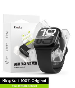 Ringke Dual Easy Pro Film for Apple Watch 11 46mm / Apple Watch 10 46mm Flexible HD Clear Full-Cover Screen Protector with Easy Installation Tool - 2 Pack
