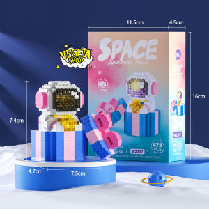 Mô hình Lego lắp ráp Phi hành gia phát sáng 10-11cm xếp hình lắp ghép 3D có đèn Led giáo dục trẻ em phát triển
