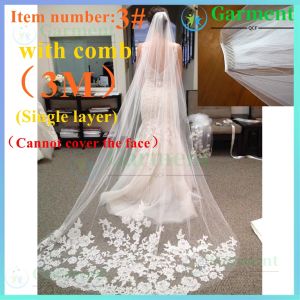 【COD】Womens Fashion 1.5m/3m Long Bridal Wedding Veil Wedding Head Veil
