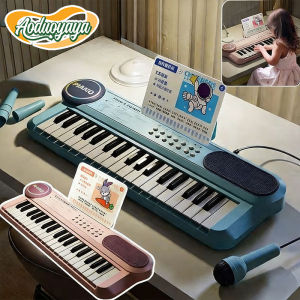 Aoduoyaya Kids Electric Piano 37 Baby Keyboard with Microphone Singing Songs Development Educational Toy Musical Instrument